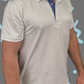 Blue-Striped Accent Men's Polo