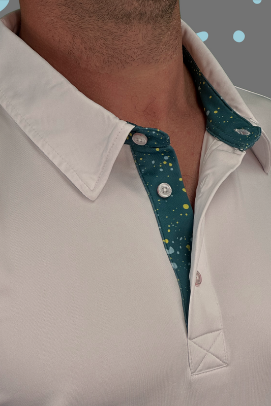 Green Splatter Accent Men's Polo